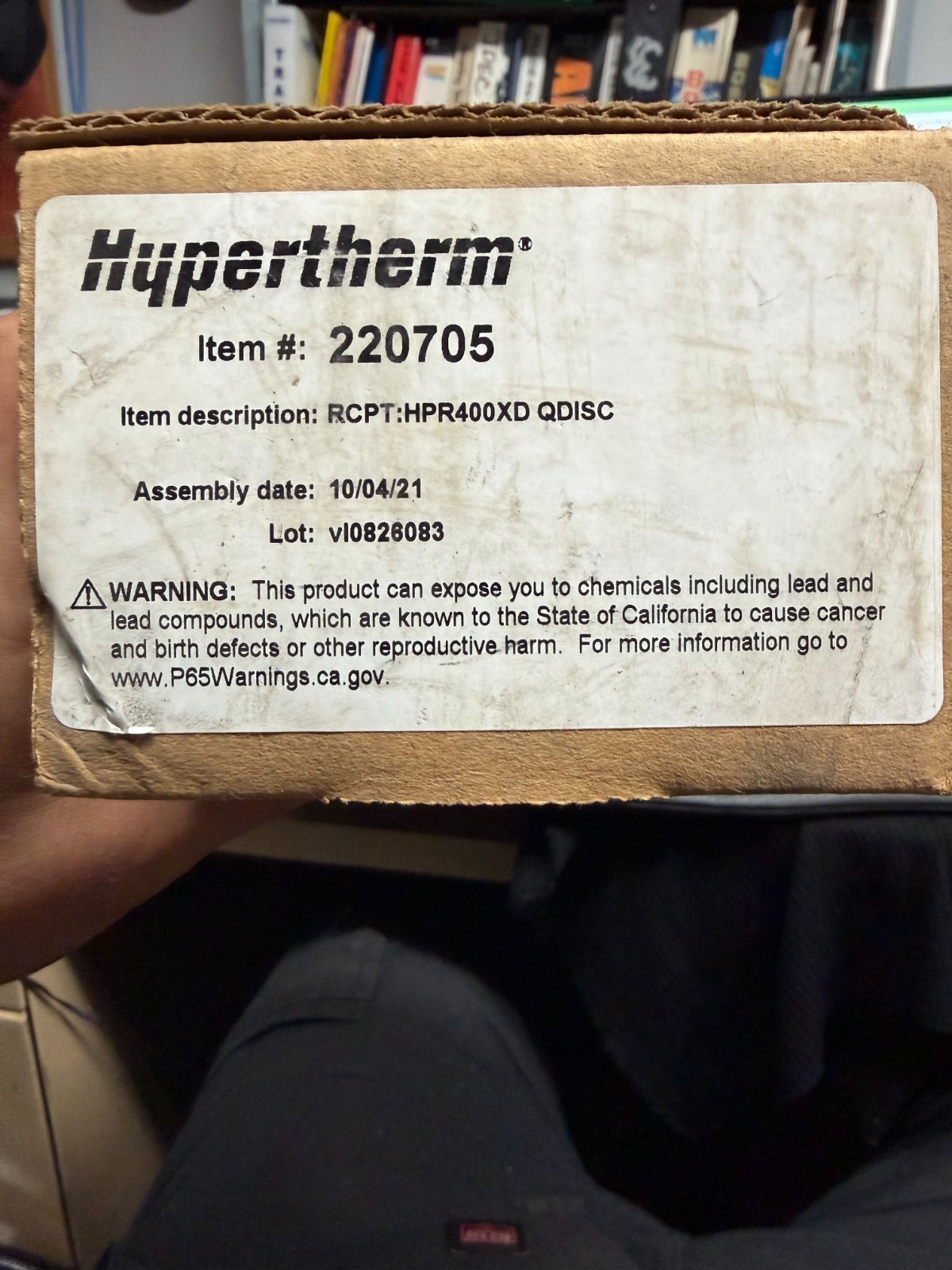 HYPERTHERM 220705 RCPT HPR400XD QUICK DISCONNECT RECEPTACLE BRAND NEW IN BOX