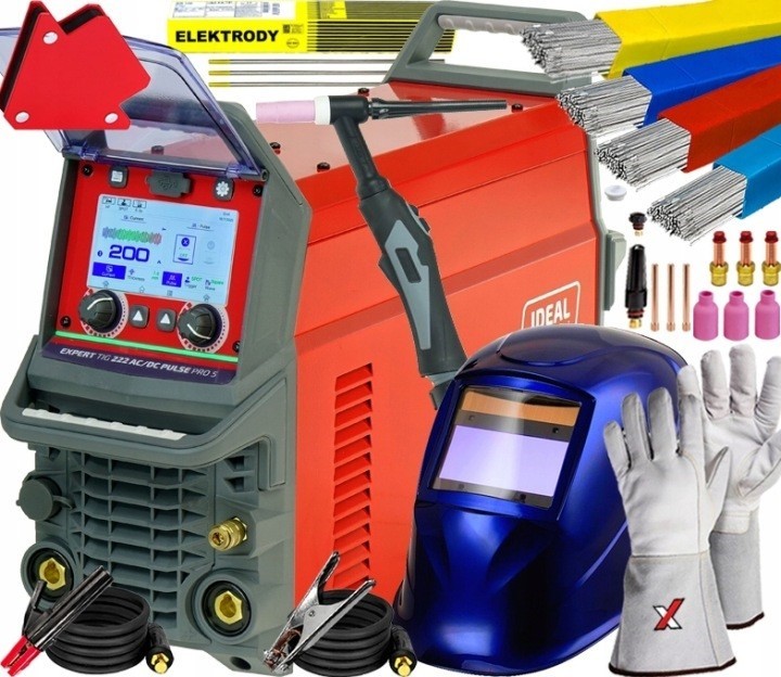 IDEAL Welder 2 in 1 Combo TIG EXPERT TIG 222 AC/DC 200A PFC PULSE Pro5 LCD