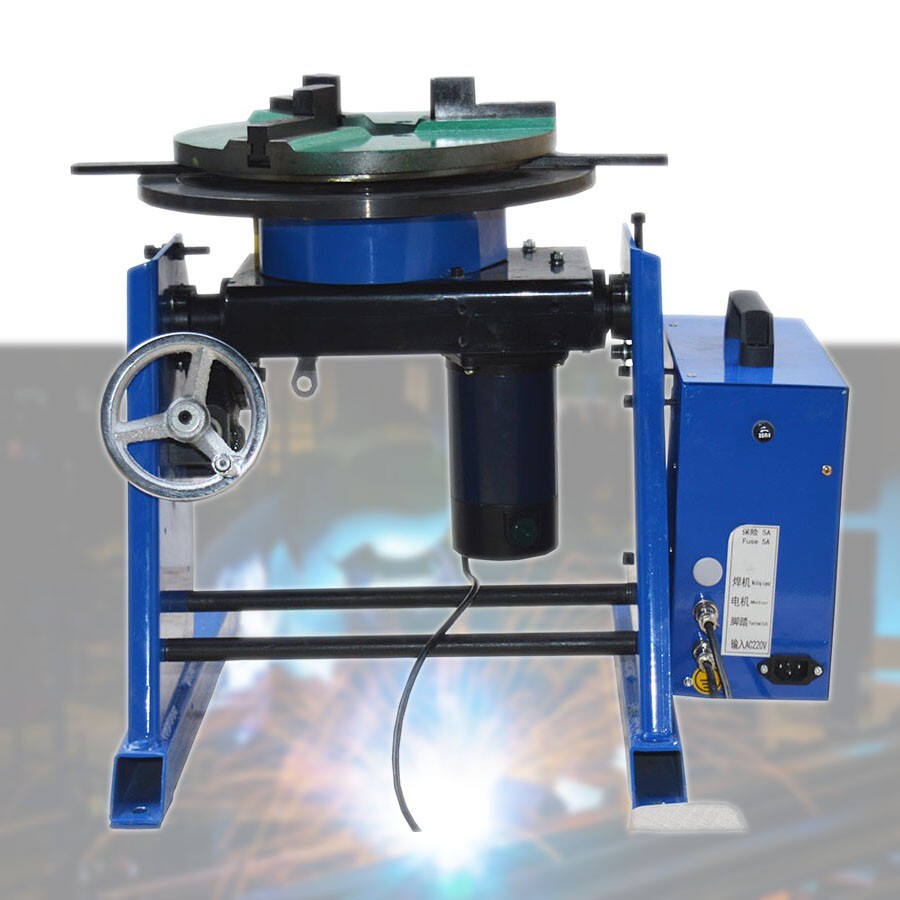 30KG Rotary Welding Positioner 0 to 90 310mm Diameter 3-Jaw 200mm Chuck 110V