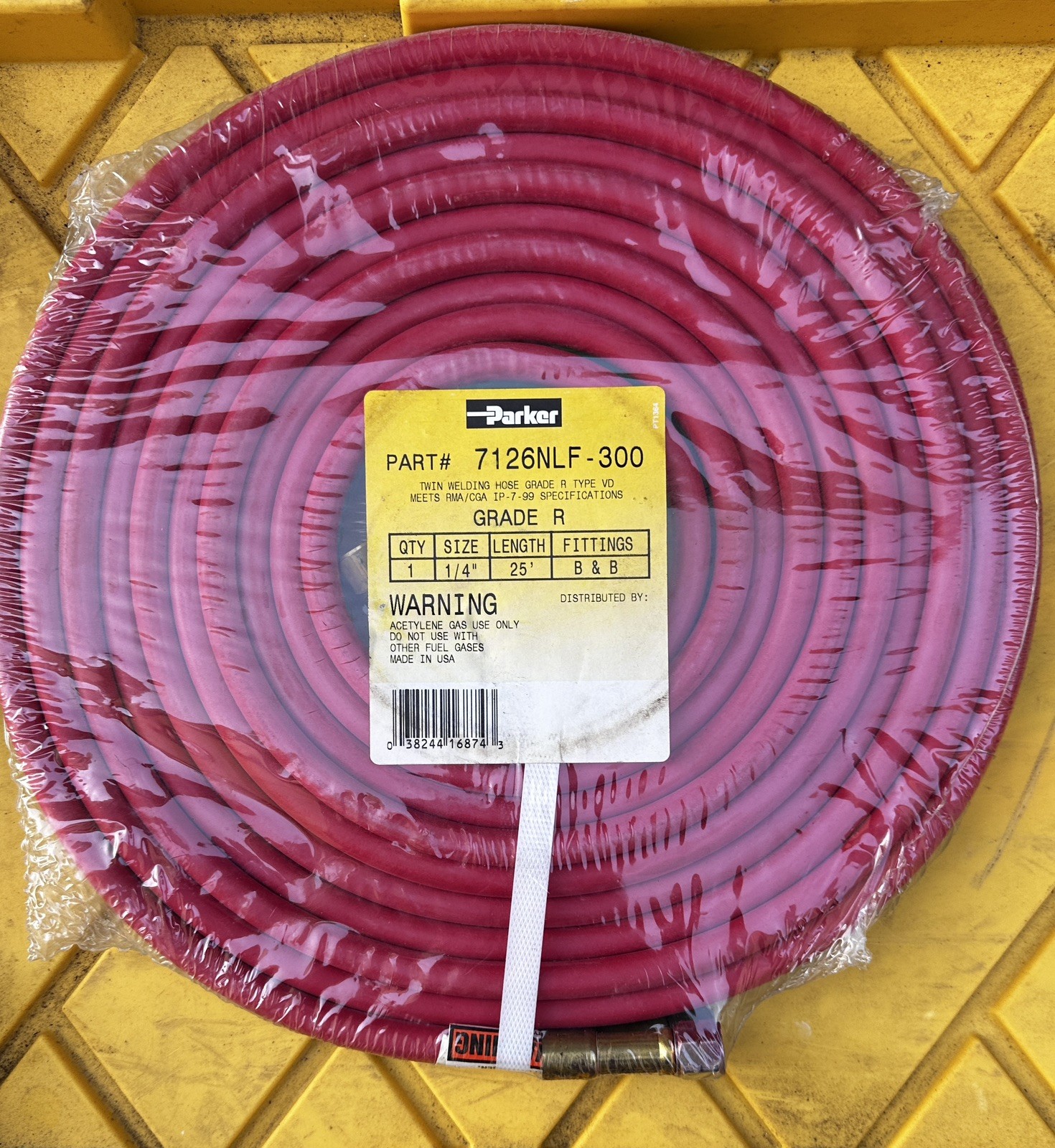 25′ x 1/4″ Twin Welding Torch Hose Oxygen Acetylene Propane Grade R Made In USA