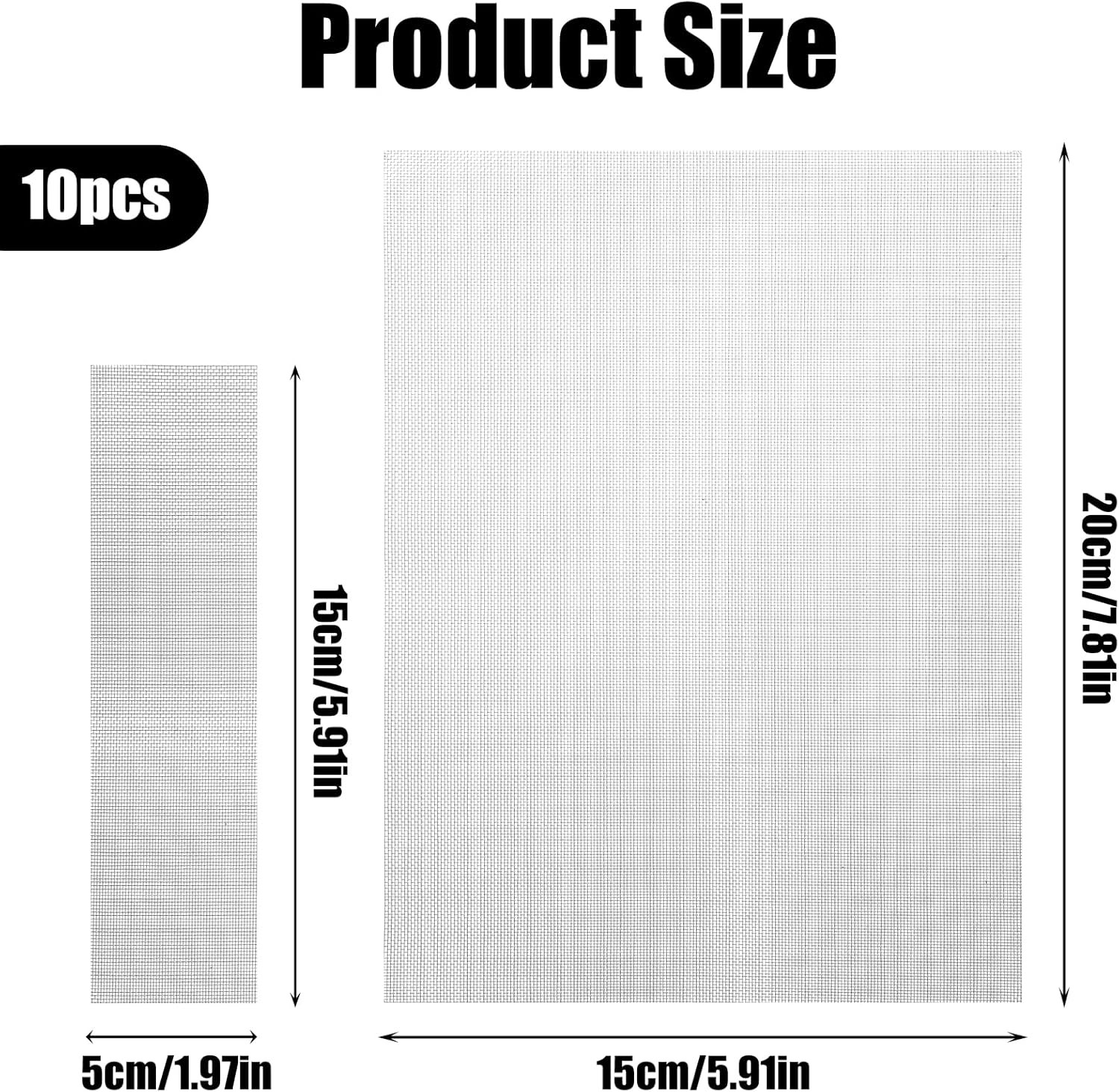2Size Welding Mesh, 10Pcs Reinforcing Stainless Steel Wire Mesh Screen for Th…