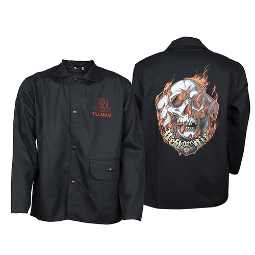 Tillman 9062 Black Onyx 9Oz Flame Resistant FR Cotton Welding Jacket Weld Or Die