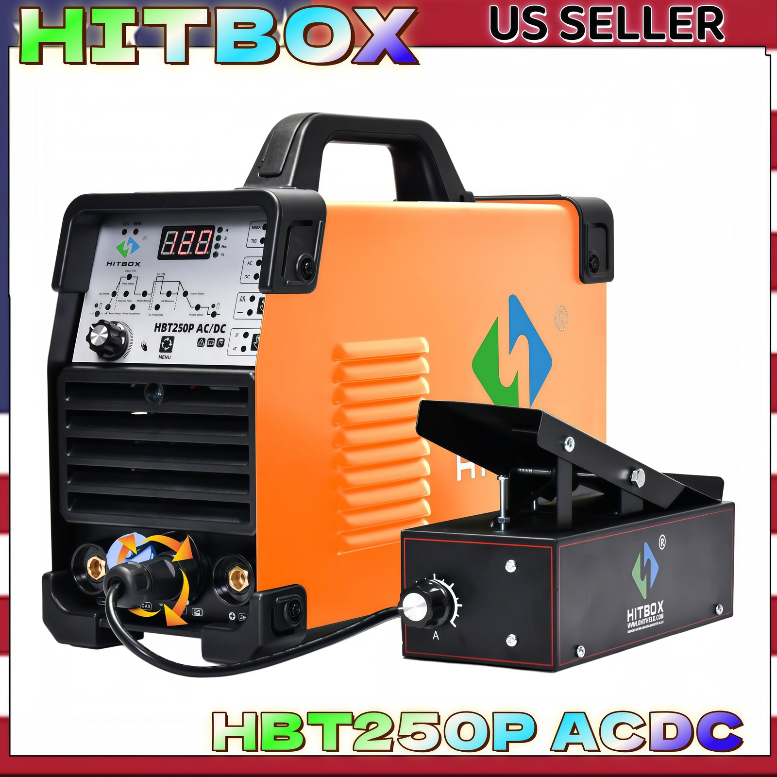 Aluminum Tig Welder AC/DC Pulse HF MMA Tig Welding Machine 200A 220V +Foot Pedal