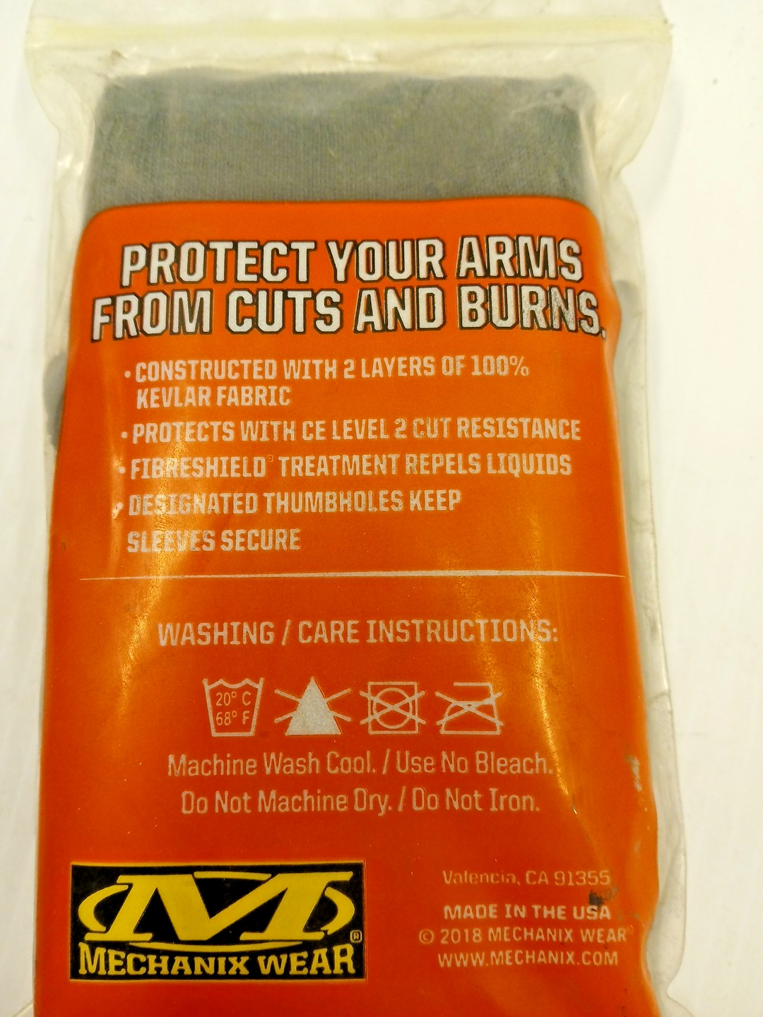 MECHANIX WEAR MHS-05-500 Knit Heat-Resistant Sleeves,5 oz,18″,PR 40P690