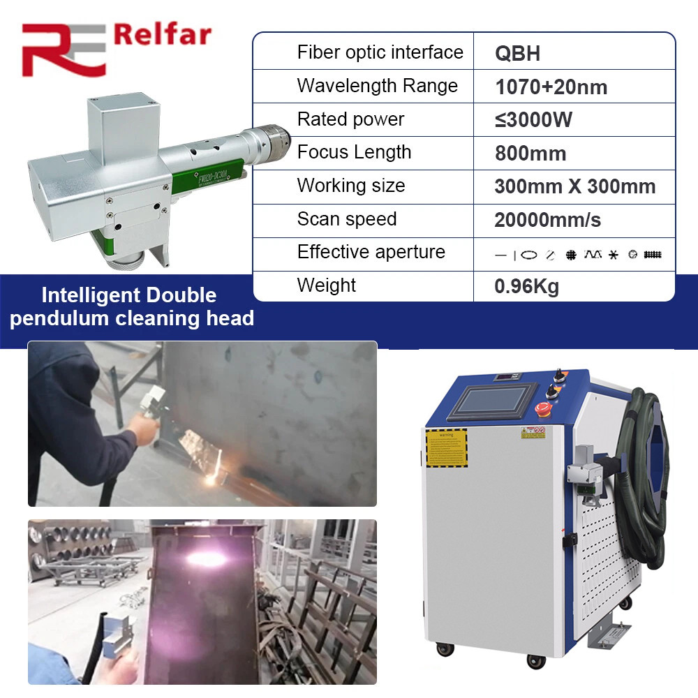 3000W Fiber Laser Cleaning Machine Laser Cleaner For Metal Rust Oil Removal