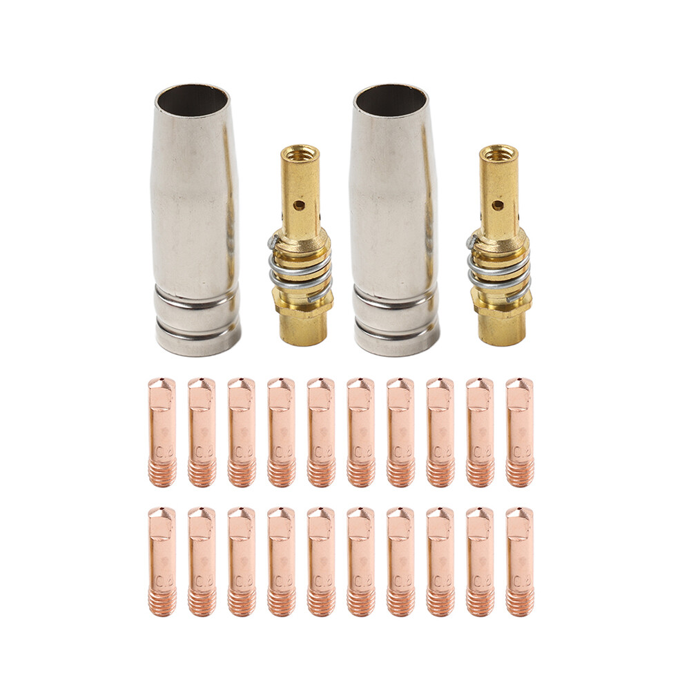 24pcs MB 15AK MIG Welding Gun Kit 030/035Contact Tip Nozzle Diffuser