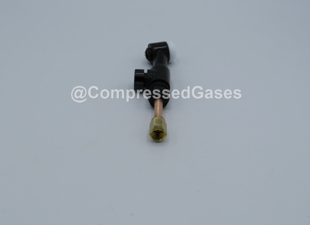 CK Worldwide 9V RG Torch Body with Gas Valve, 125 Amp, 70 Degree Head, Rigid