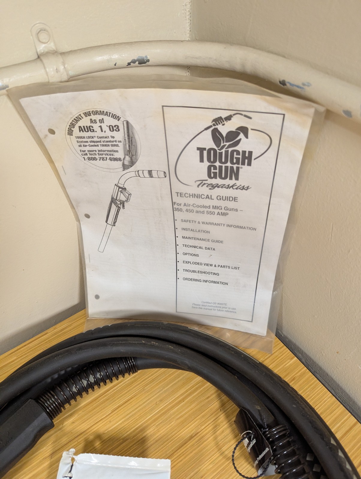 Tregaskiss Tough Gun Welding Tool FLN4015-564R 15′ Cable Assembly Rear Liner