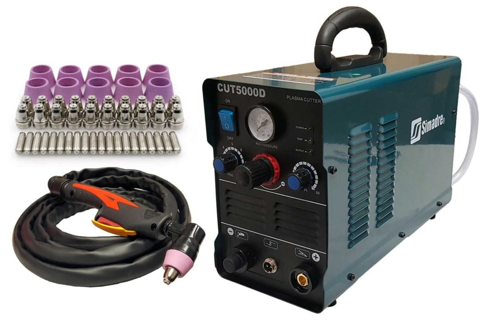 Plasma Cutter 50 Cons Simadre 5000D 50A 110/220V 1/2″ Cut Easy Power 60A Torch