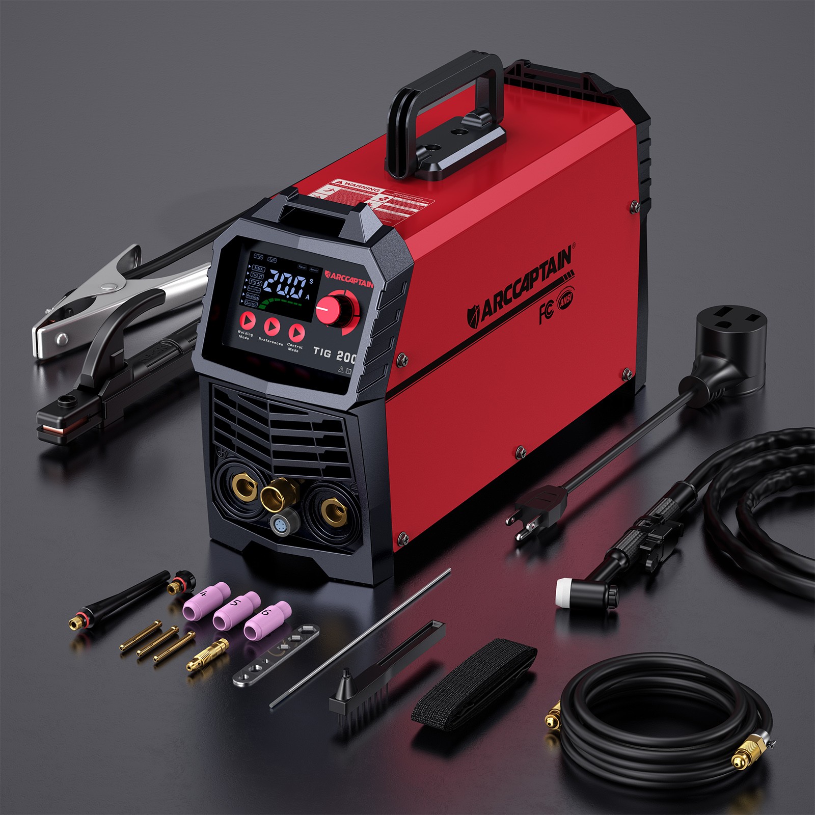TIG Welder 200Amp 2 in 1 HF TIG/Stick/Arc Inverter Welder 110v/220v Dual Voltage