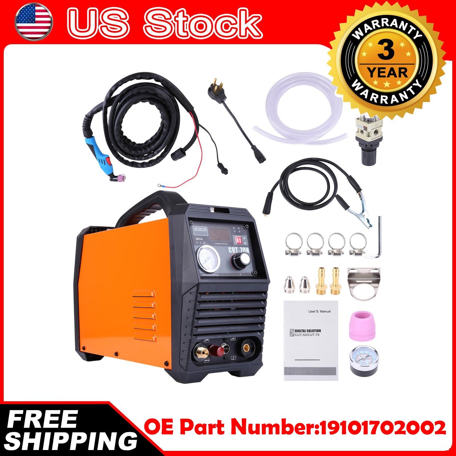 50A HF Plasma Cutter 110V/220V Non-Touch Pilot Arc 2T/4T Cutting Machine 30mm