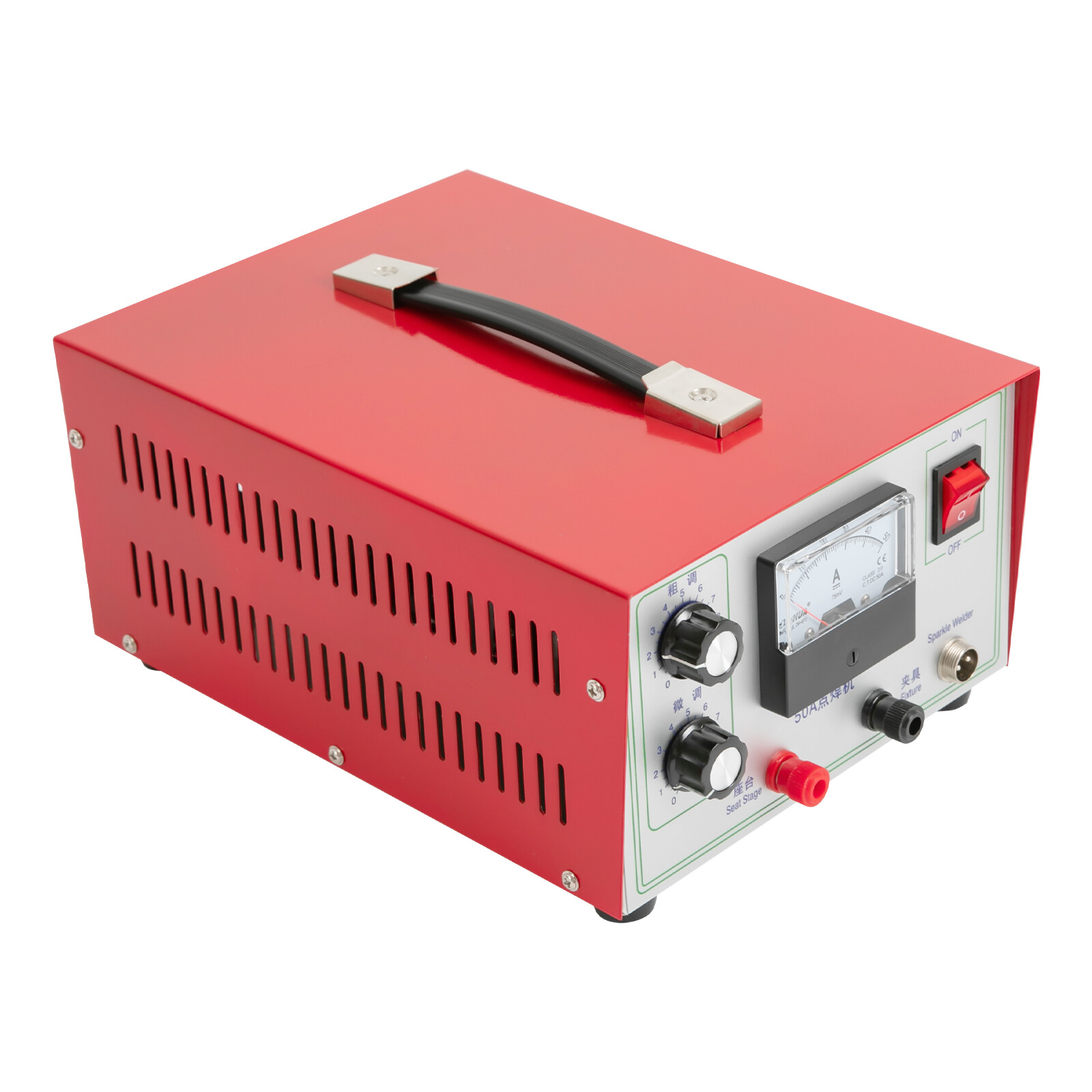 50A Jewelry Spot Welding Machine Handheld Pulse Sparkle Spot Welder Gold Silver