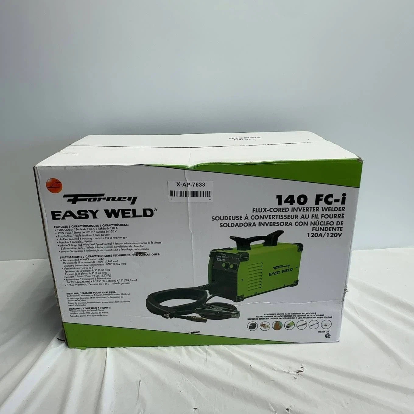 Forney Easy Weld 261 140 FC-i Flux Core Welder 120V 140A No Gas Required
