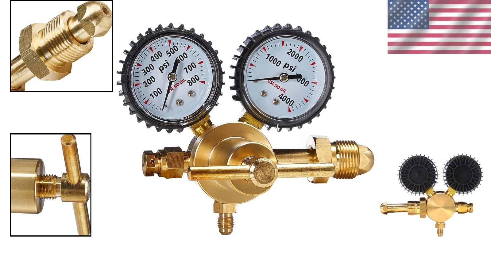 Precision Nitrogen Regulator – Clear Single-Scale Gauges