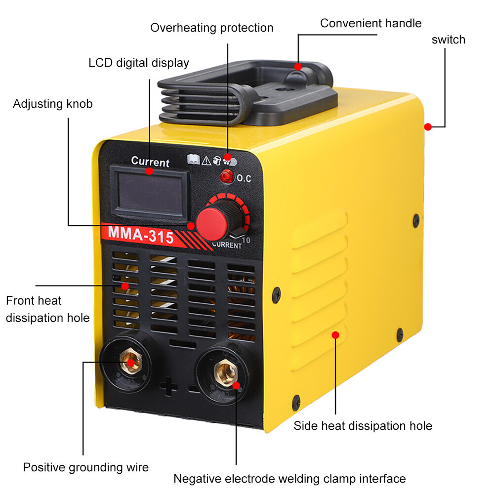 110V 315AMP Mini IGBT ARC Welding Machine Inverter DC MMA Electric Welder Sticks