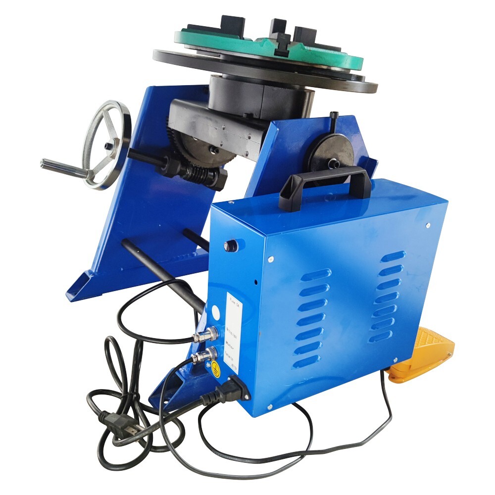 30KG Soldering Welding Positioner Turntable with 200mm Chuck Table Welder 0-90°