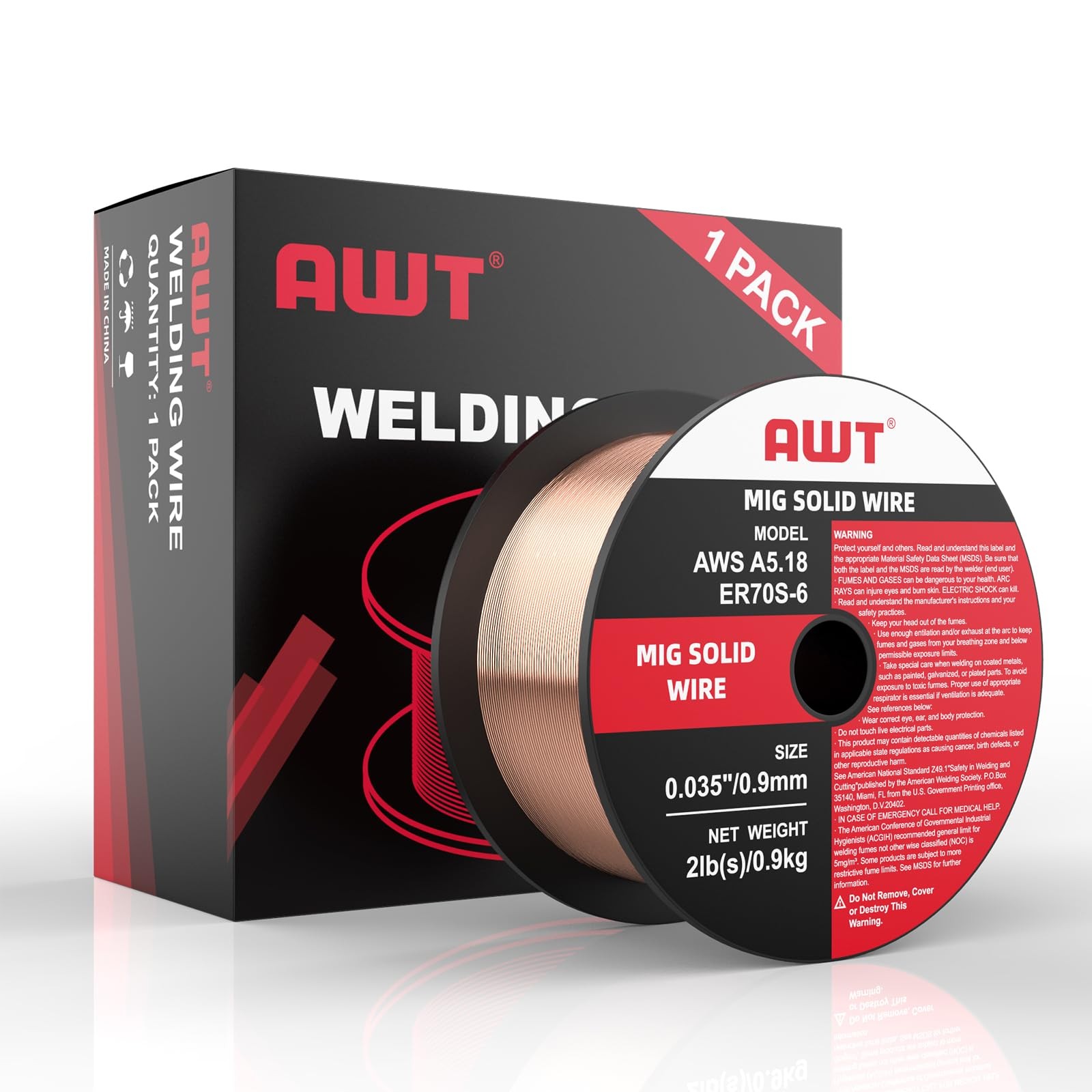 Solid MIG Welding Wire,0.035″ 2-Pound Spool Pack of 1