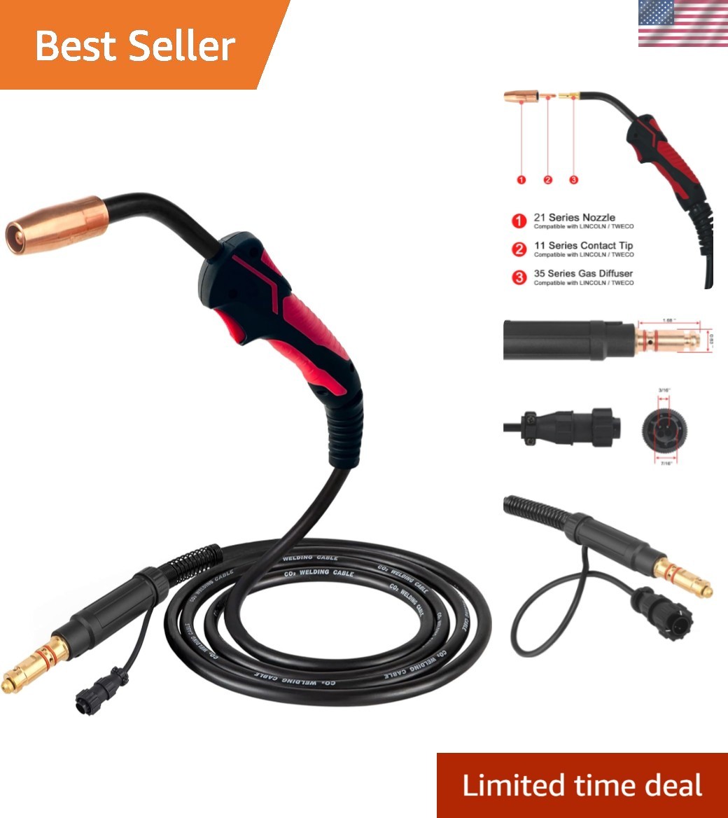 Versatile 15ft MIG Welding Gun Torch 100Amp – Compatible with Multiple Lincolns