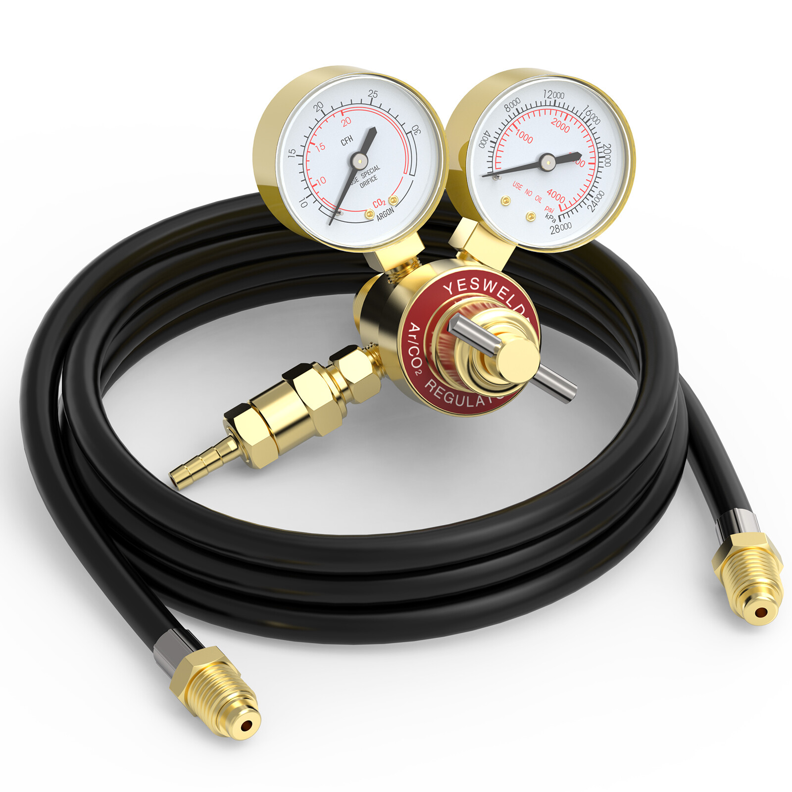 Argon CO2 Regulators with Hose Gauges Gas Welding Regulator for MIG and TIG