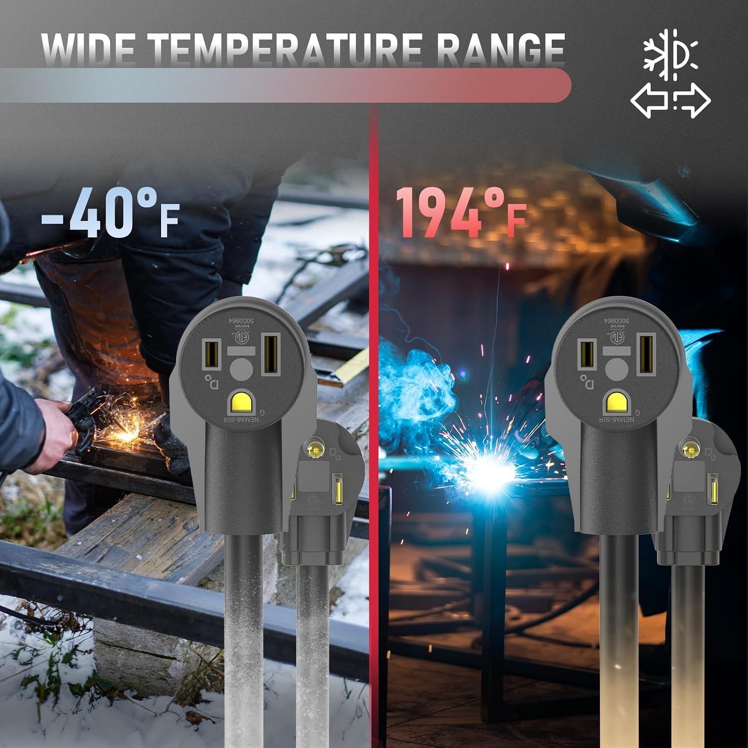 40ft 10 AWG Welder Extension Cord for Welding Machines