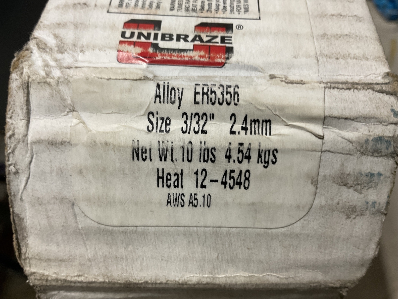 Unibraze ER5356 Alloy 3/32 10 Lb Box Welding Wire New , Free Shipping