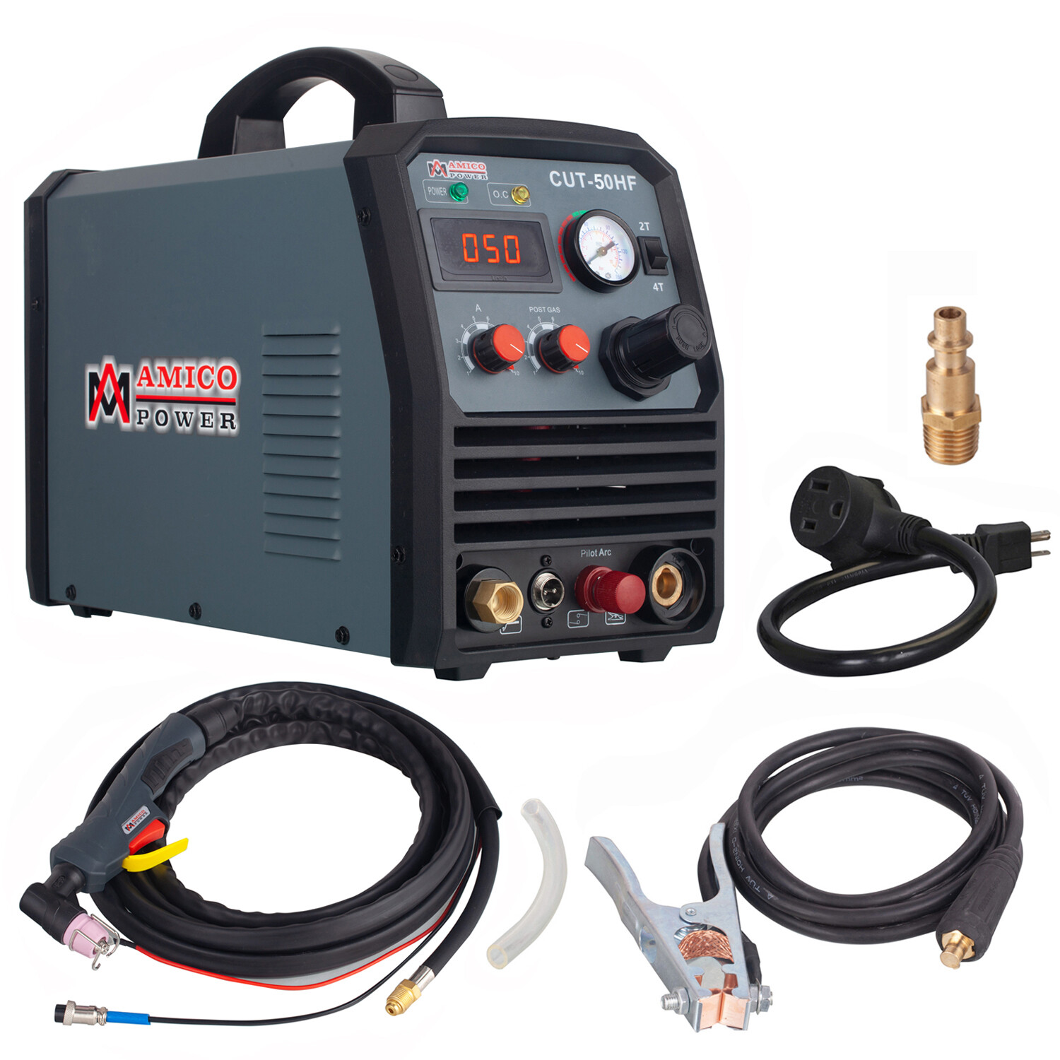 CUT-50HF, 50 Amp Non-touch Pilot Arc Plasma Cutter, 100~250V, 3/5 in. Clean Cut