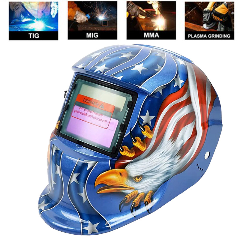 2X True Color Solar Powered Auto Darkening Welding Hood Helmet for TIG MIG ARC