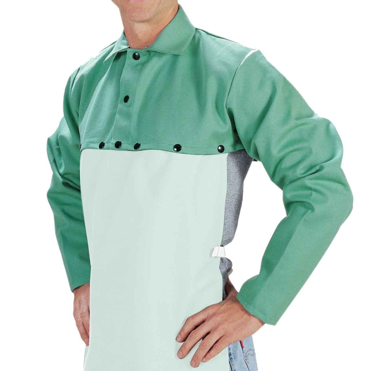 NEW 64054970 Snap Front FR Cotton Flame Fire Resistant Welding Cape Sleeve SMALL