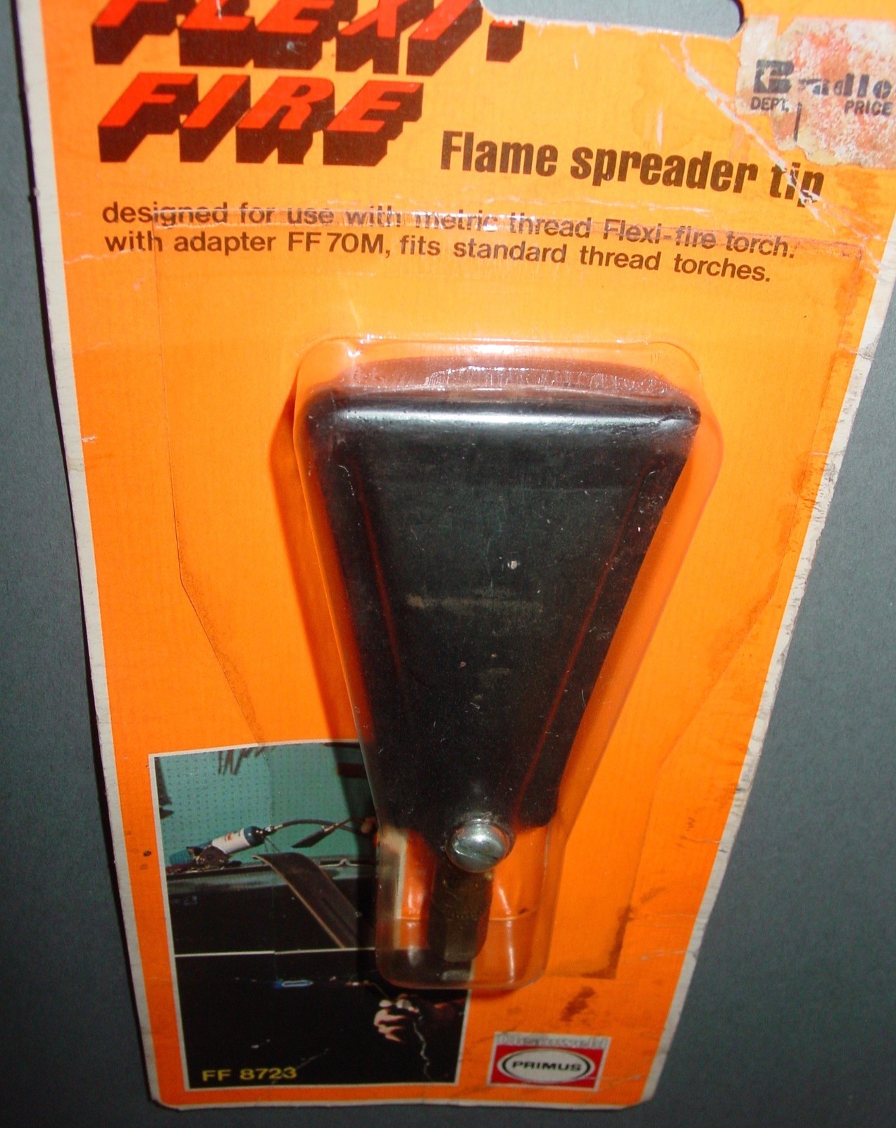 Vintage Gas Torch Flame Spreader Paint Burner Flat Wide Tip Flexi-Fire NOS USA