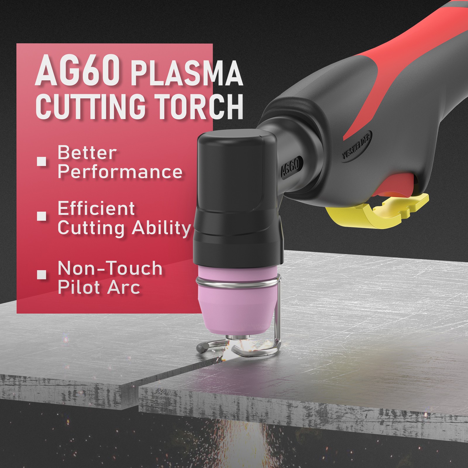 YESWELDER CUT-55DS: Helmet+Gloves+ETL, 55A Plasma Cutter 110V/220V