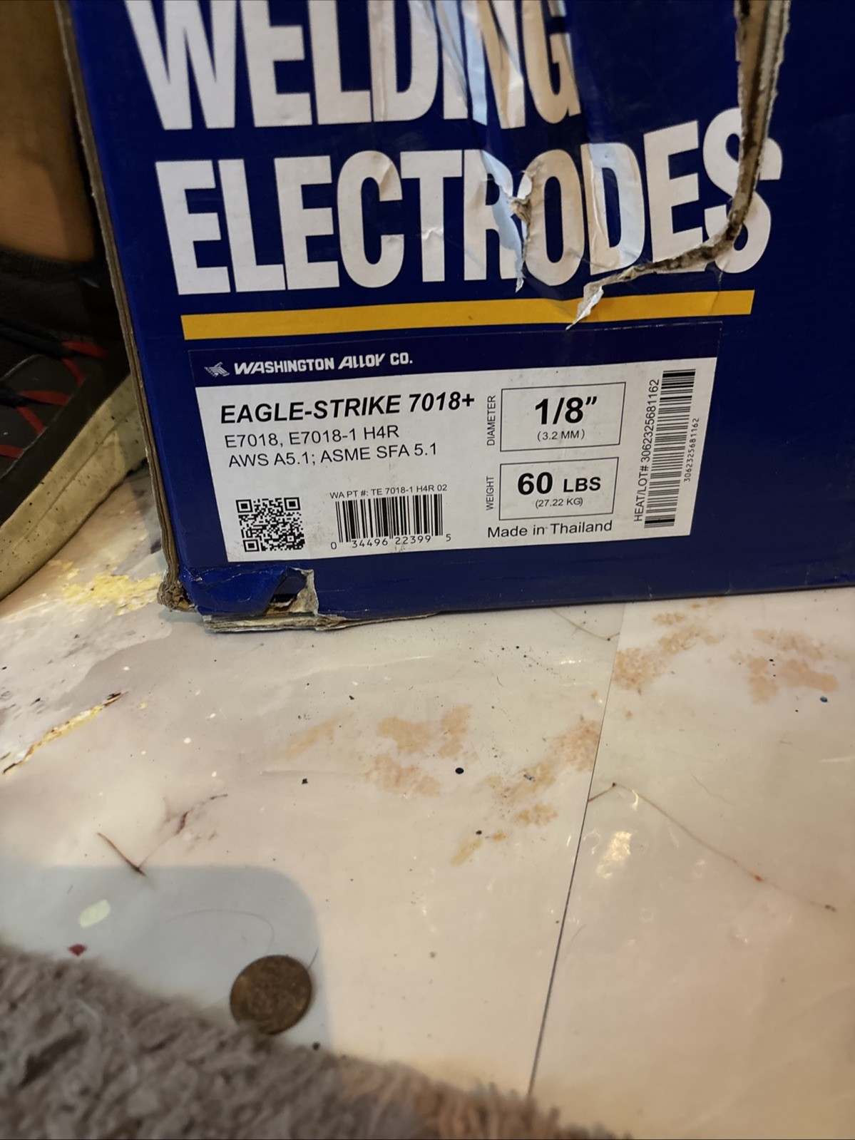 Washington Alloy Co. Eagle E Strike 7018 1/8” Welding Electrodes￼