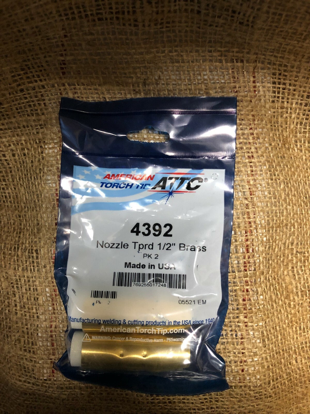 American Torch Tip Part Number 4392 (Nozzle Tprd 1/2″ Brass, 2pk)