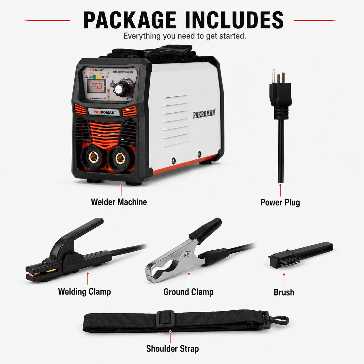 250A Mini ARC MMA Inverter Welder 110/127V Portable Welding Machine 50/60Hz