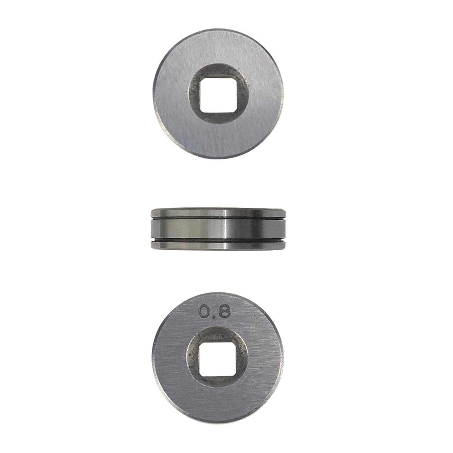 Wire Feed Rollers Pair 25mm OD Smooth Groove 0.6/0.8mm MIG MAG SSJ16