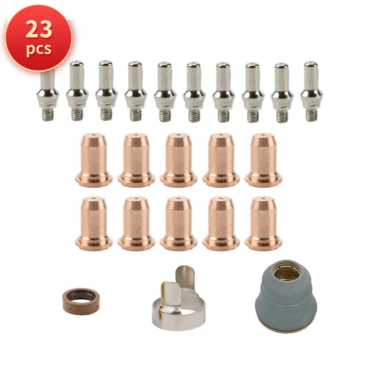 23 pcs 50-60A 1.1mm Consumables Kit fit HEROCUT CUT55i Plasma Cutter