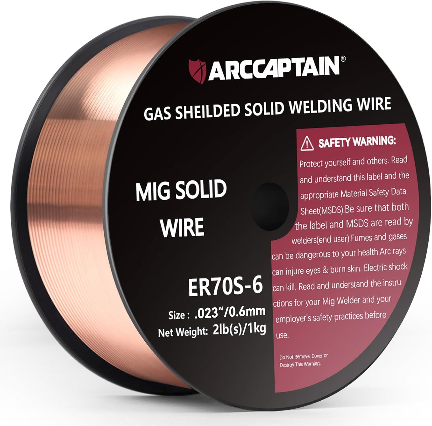 MIG Welding Wire, MIG Wire ER70S-6 2Lbs Gas Solid Carbon Steel Low Splatter MIG