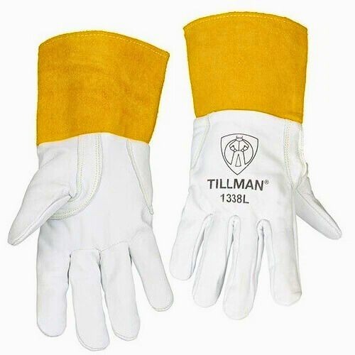 2- Tillman 1338 Goatskin Leather TIG Protective Welding Fabrication Work Gloves