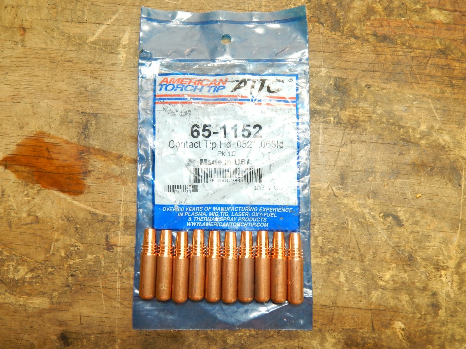 American Welding Torch Tip 65-1152 (.052″ .063ld) (QTY 10)