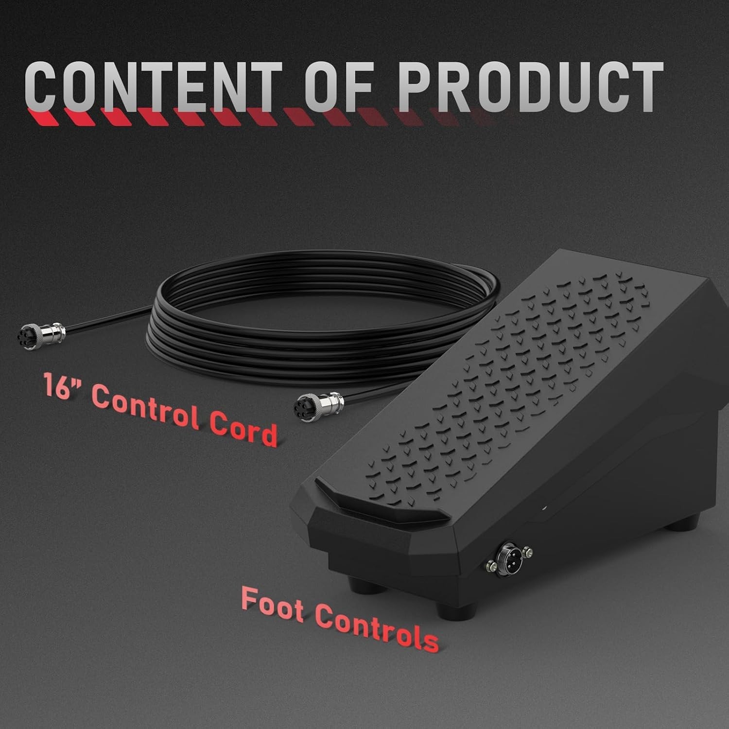 Durable TIG Welding Foot Pedal with 16-Inch Cord – Precision Control for Welders