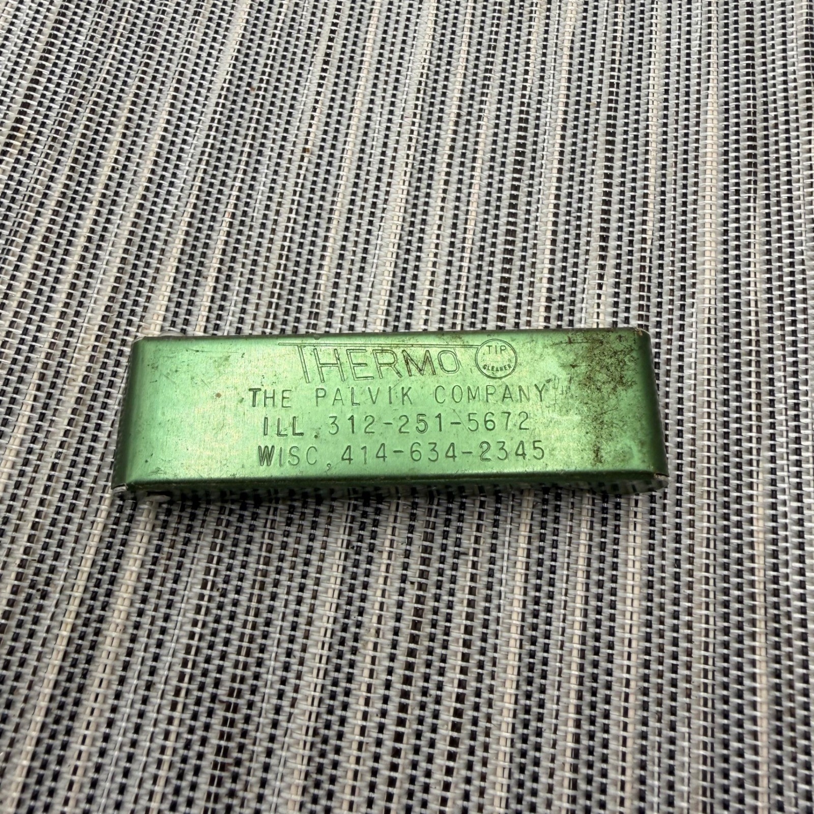 Vtg Thermo Palvik Company Welding Tip Cleaner Set Metal Case Drill Size 49-77