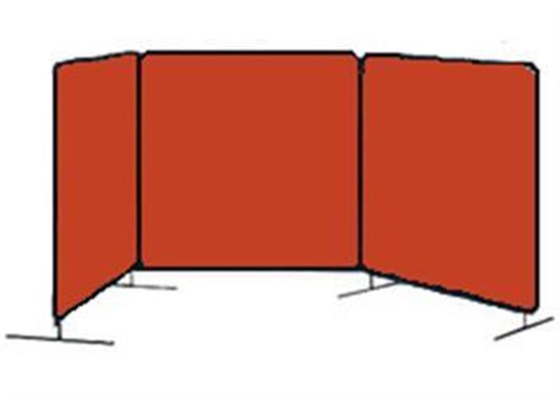 Tillman 6033464 6×4 ft Orange Vinyl Welding Curtain with Frame