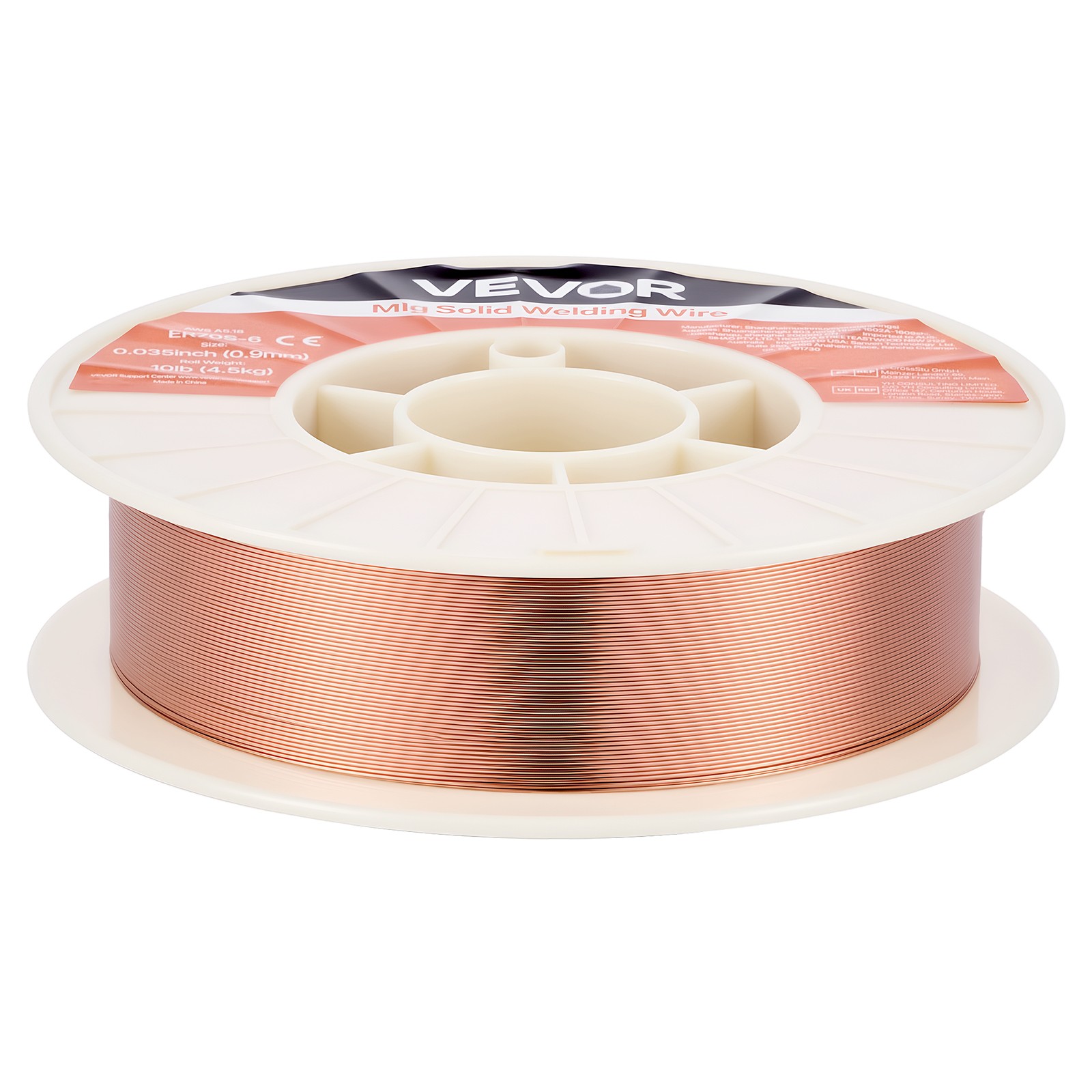 VEVOR Solid MIG Welding Wire ER70S-6 0.035-inch 10LBS Mild Steel Welding Wire