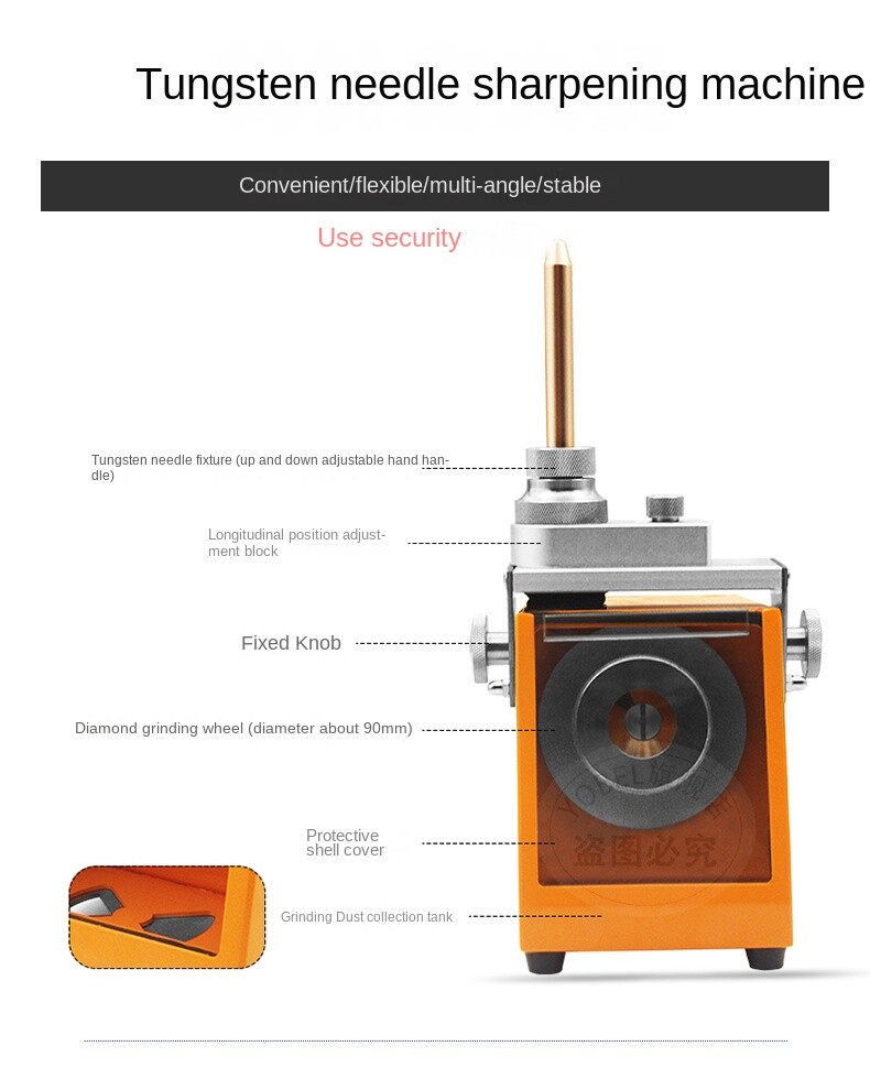 Tungsten Rod Electrode Sharpener Grinder TIG Welding Needle Sharpening Machine