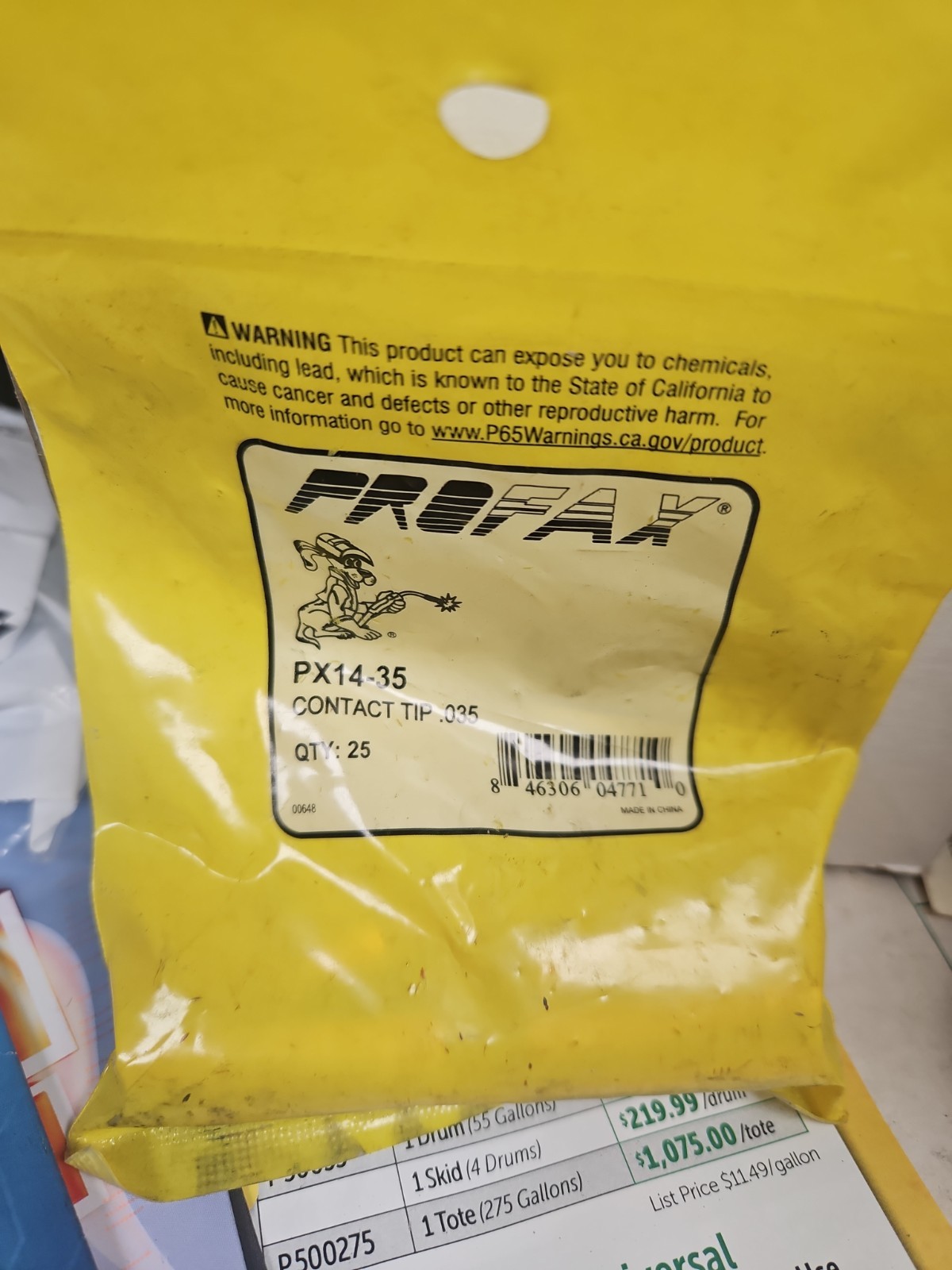 (QTY 25) PROFAX PX14-35: Contact Welding TIP .035 14-35