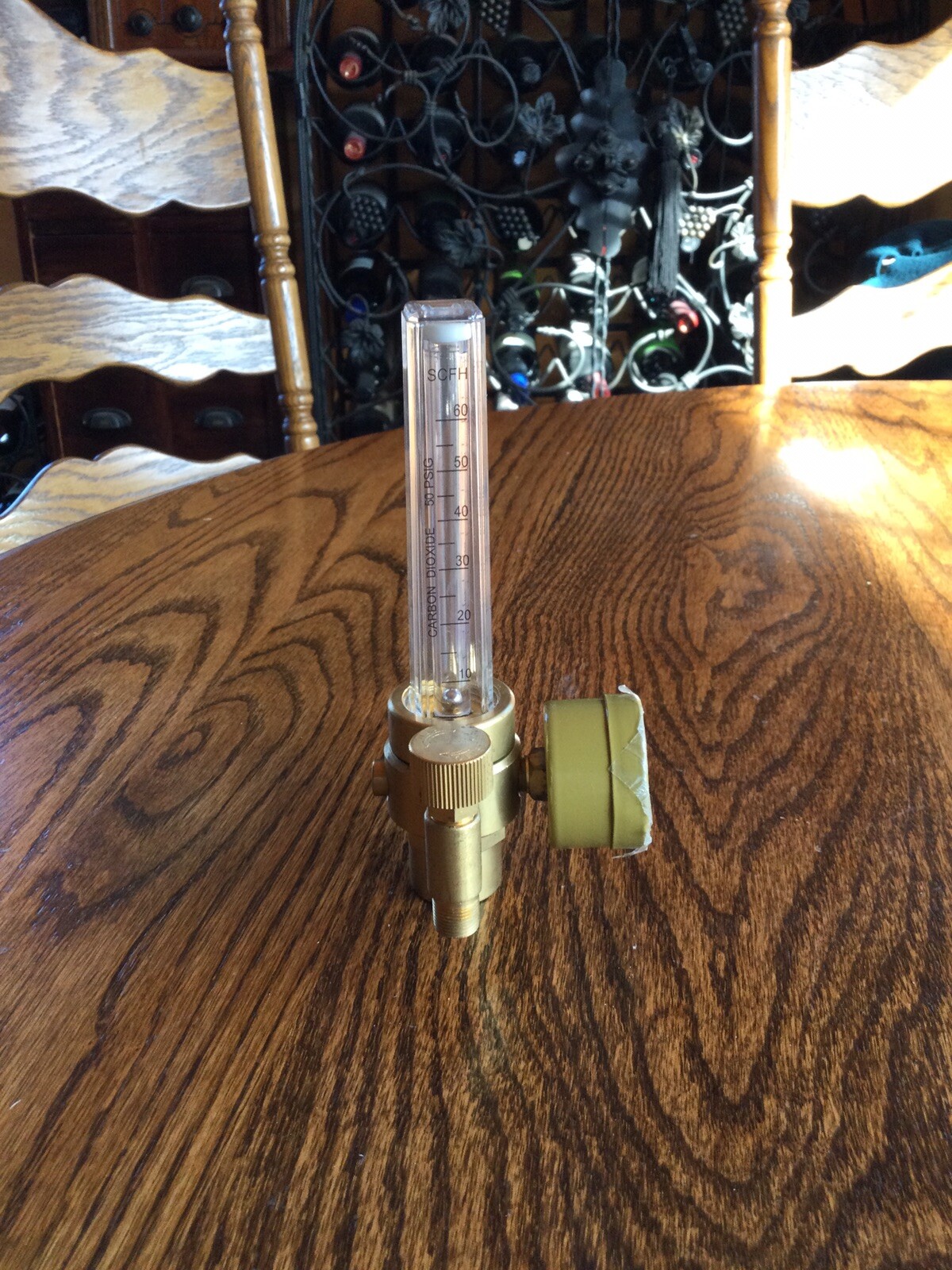 Agptek CO2 Argon Flow Meter Regulator Full Copper 10 to 60 cfh Weld Flowmeter