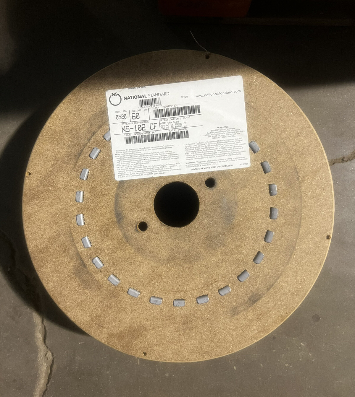 NATIONAL STANDARD 0.520 COPPER FREE WELDING WIRE NS-102- CF 60 LB. SPOOL