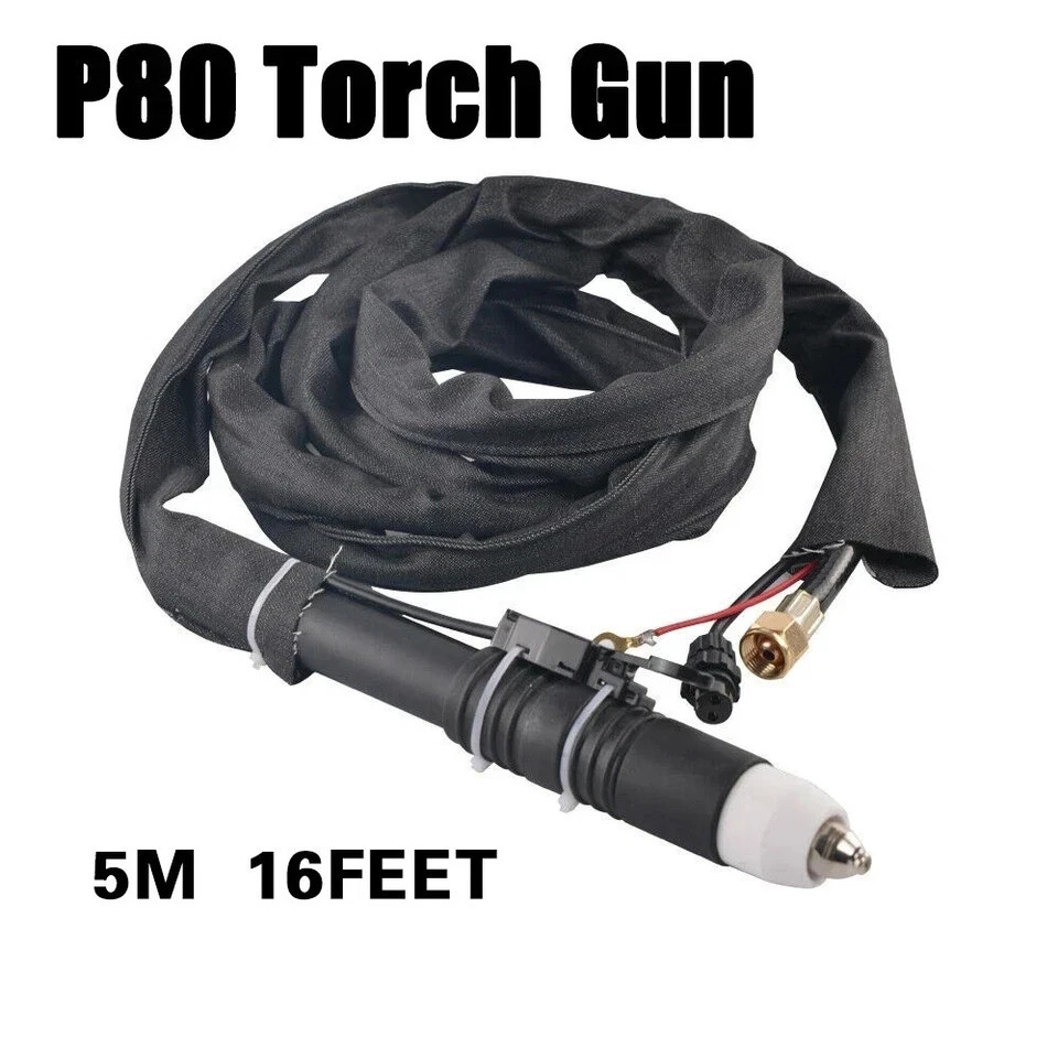 P80 Plasma Cutter Torch Pilot Arc 10FT/16FT/23FT Fit CUT55/65 Accessory 12mm Cut