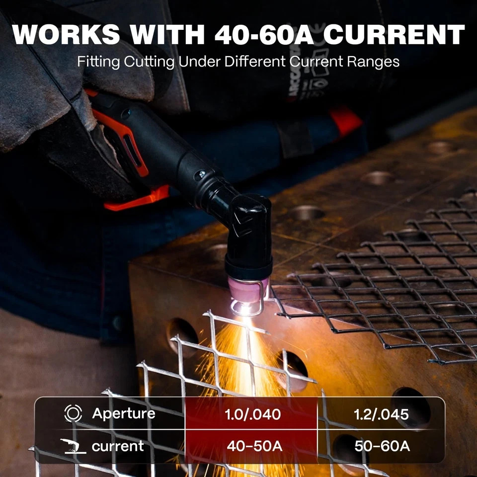 ARCCAPTAIN AG-60 Plasma Cutter Torch Consumables, 50Pcs .040” 50PCS-.040″