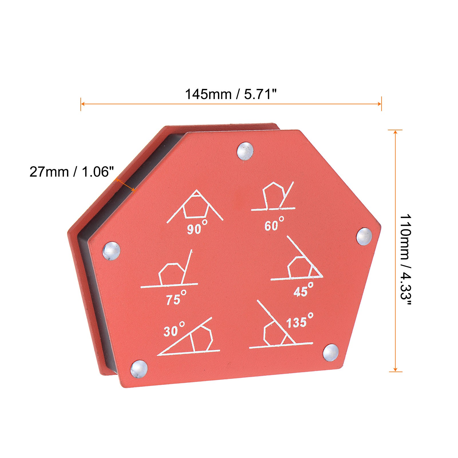 Arrow Welding Magnet Holder 80LBS 30，45，60，75，90 Degree Multi‑Angle Magnetic