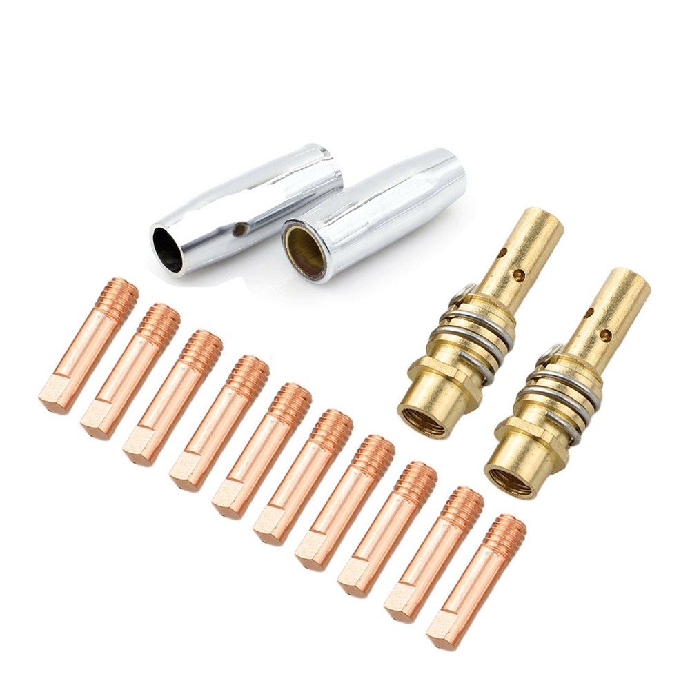 14X For MB15 MIG Welding Gun Kit .035″/.023″/.030″ Contact Tip Nozzle Diffuser